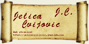 Jelica Cvijović vizit kartica